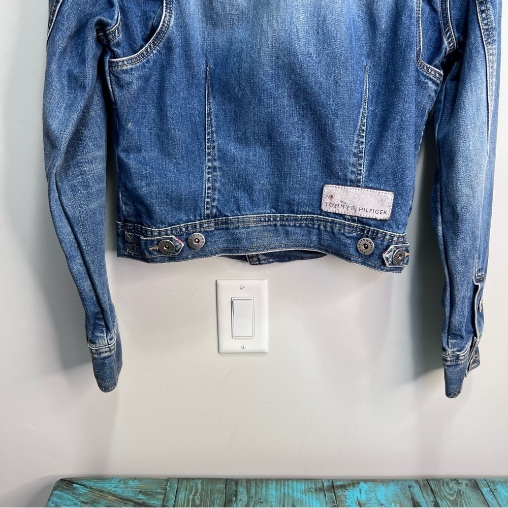 Tommy Hilfiger Denim Trucker Jacket Size Medium 100% Cotton - Picture 7 of 16
